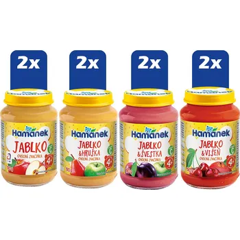 Hamánek Ovocný mix ve skle (4+) - 8 x 190 g