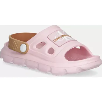 Dámské pantofle Dětské pantofle Calvin Klein Jeans růžová barva, V1A2-82058 V1A2.82058.30.35 30X, EUR 34/35