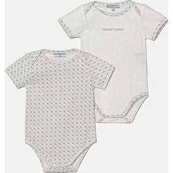 Bavlněné kojenecké body Emporio Armani 2-pack EY000010 AF10913 EY000010.AF10913 béžová 01X, vel. 55