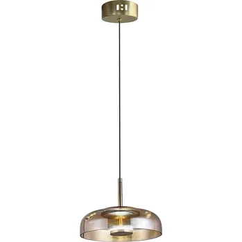 Závěsné svítidlo Vetro, 1x jantarové skleněné stínítko, g