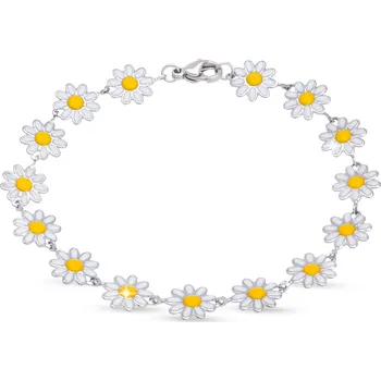 Náramek Náramek z chirurgické oceli, sedmikrásky, 2783-1