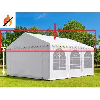 Zahradní altán PVC Střešní plachta 4x6m Max+ 2,6m barva Bílá