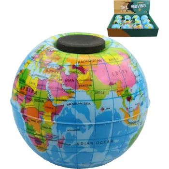 Dětský míč Míček gumový spiner planeta zeměkoule 8cm točící se antistresová | 890021