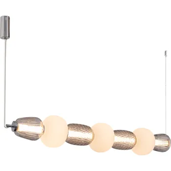 Závěsné svítidlo Caro, 7x bílé/grafitové skleněné stínítko, ch