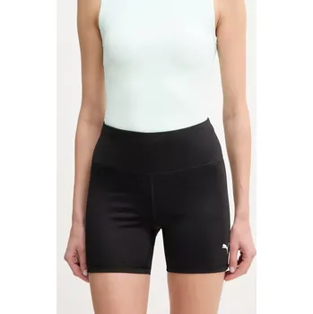 Tréninkové šortky Puma Train All Day Essentials černá barva, hladké, high waist, 525897 99X, vel. XS