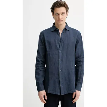 Pánská košile Lněná košile BARENA VENEZIA Camicia Mola CAU5077.3007 námořnická modř 59X, vel. 52