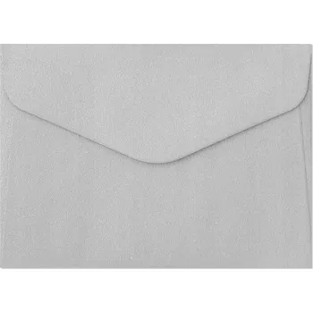 Obálka OZDOBNÉ OBÁLKY Papírové Obálka B7 Pearl stříbrná Sada 150g/m2 10 Kusů