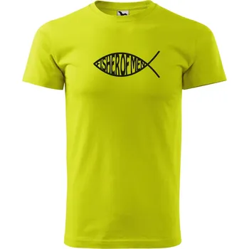 Pánské oblečení Pánské tričko s potiskem Fisher of men Velikost: XL, Barva trička: Limetková