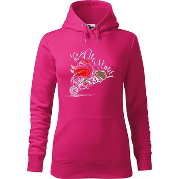 Pánská mikina Dámská mikina Santa na motorce Velikost (žena): XS, Vyberte barvu: Purpurová