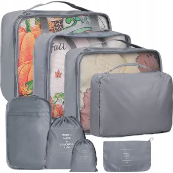 Organizér oblečení Organizér do cestovního kufru, cestovní sada na oblečení a boty, 8 ks