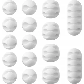 IP kamera 16 KS Bílý ORGANIZÉR NA KABELY DRŽÁK NA KLIP PÁSKA