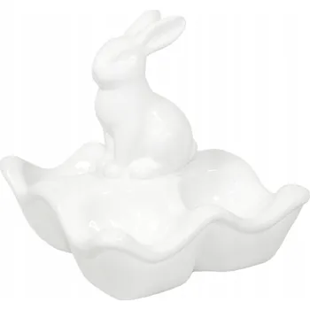 Stojánek na vajíčko Talíř Podstavec na vajíčka se zajíčkem pro 4 vajíčka