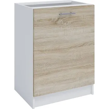 Obývací stěna Dolní skříňka, dub sonoma/bílá, levá, FABIANA S - 60