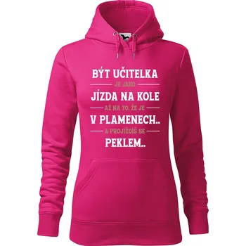 Pánská mikina Dámská mikina Být učitelka Velikost (žena): M, Vyberte barvu: Purpurová