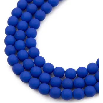 Dětské navlékací korálky Estrela České mačkané korálky Estrela NEON 6 mm tmavě modré