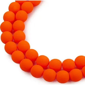 Dětské navlékací korálky Estrela České mačkané korálky Estrela NEON 8 mm oranžové