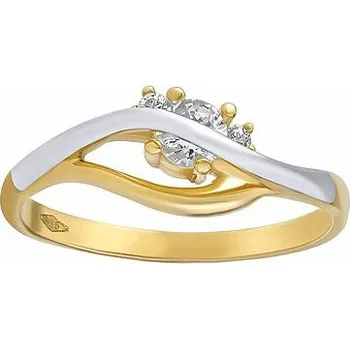 Prsten Zlatý prsten Alexia s Brilliance Zirconia ze žlutého a bílého 14kt zlata velikost obvod 58 mm FNNNF170RGYW-obvod 58 mm