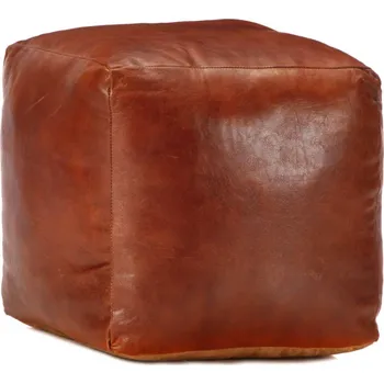 Taburet vidaXL Sedací puf 40 x 40 x 40 cm pravá kozí kůže [248127] Barva: Tan