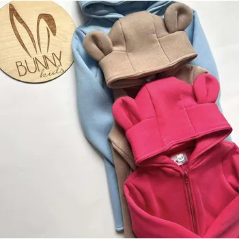 BUNNY KIDS MIKINO-KABÁTEK MEDVÍDEK - MALINOVÝ 116/122