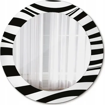 Zrcadlo Kulaté Zrcadlo do Koupelny Abstraktní Vlna 60cm