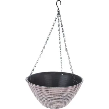 Květináč Závěsný plastový květináč Barva: Šedá