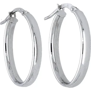 Náušnice Goldstore Náušnice oválné bílé zlato Váha: 1.30 g