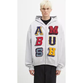 Pánská mikina Mikina AMBUSH Zip Up Sweatshirt BMBE003F24FLE0020505 šedá 90X, vel. XL