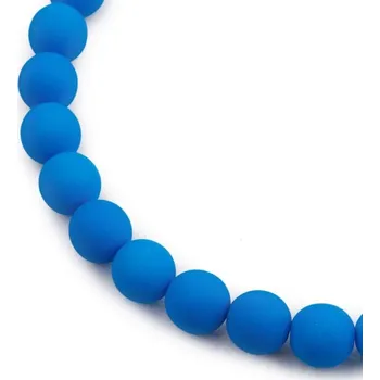 Dětské navlékací korálky Estrela České mačkané korálky Estrela NEON 10 mm modré