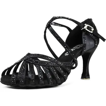 Dámské lodičky Dámské taneční boty Elza - 1114 černá 7,5 cm Flare Velikost: 40