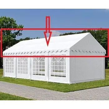 Zahradní altán PVC Střešní plachta 4x8m barva Bílá