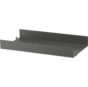 police String Police String Metal Shelf High Edge 58 x 30, dark grey