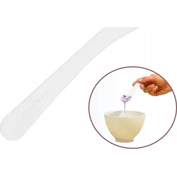 Kosmetická špachtle pro nanášení masek, SPA procedur, alginátových a jílových masek, BÍLÁ, 15 cm