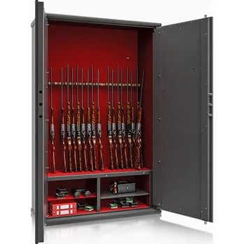 Trezor Metalk Luxusní skříň na dvacet zbraní Araldo, black/white