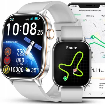 Chytré hodinky JG Smart Chytré Hodinky Chytré Hodinky muže QX17 GPS stříbrné barvy