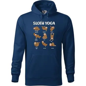 Pánská mikina Pánská mikina s potiskem Sloth yoga Velikost (muž): XL, Vyberte barvu: Středně zelená