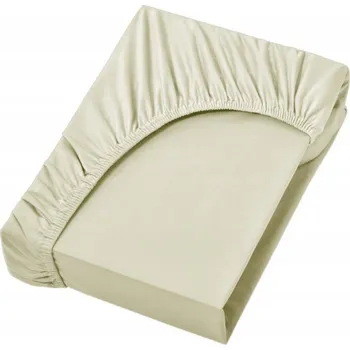 Prostěradlo PROSTĚRADLO S GUMOU PARIS JERSEY BAVLNA 180X200 + 25CM SVĚTLE BÉŽOVÁ BARVA