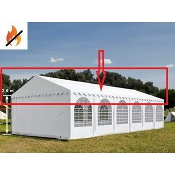 Zahradní altán PVC Střešní plachta 8x12m Max+ 2,6m barva Bílá