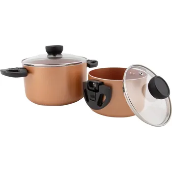 Hrnec Sada hrnců Bo-Camp Slauson 2 pcs Barva: růžová/černá