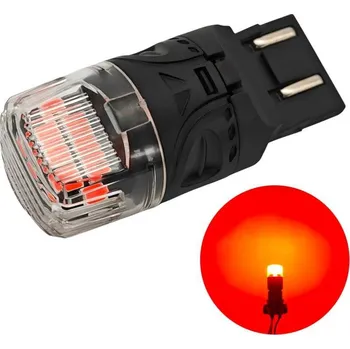 Autožárovka lED žárovka W21/5W, 7443 12V CANBUS 1800lm červená motoLEDy 1312