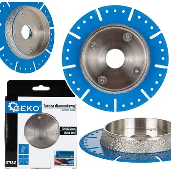 Řezný kotouč Diamantový kotouč pro řezání a srážení hran PVC trubek, 125 mm - GEKO
