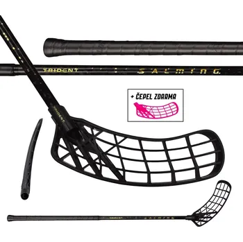 Florbal Salming Trident Q-series Carbon Pro 2.0 LTD 29 Black/Gold + čepel zdarma Pravá (pravá ruka dole) 96 cm (= 107 cm)