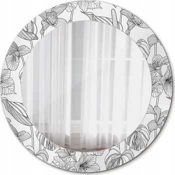 Zrcadlo Moderní Zrcadlo do Koupelny Květinový Vzor 60cm