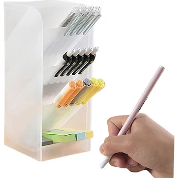 eCarla Multifunkční stolní organizér na psací potřeby/ štětce, William, transparentní