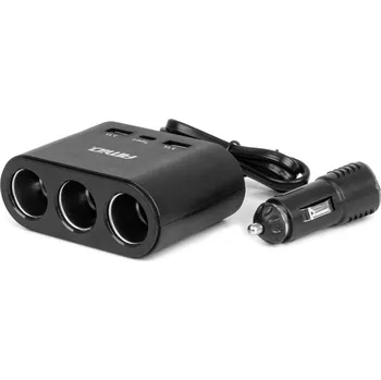 Prodlužovací zásuvka 3x USB 12/24V 120W 70cm