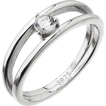 Prsten Stříbrný prsten s jedním zirkonem 15017.1 Velikost: 58 (průměr 18,5 mm)