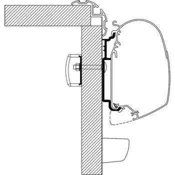 Markýza Adaptér pro markýzu Omnistor, Knaus 2017, 2x17,5cm (centimetry) + 2x4cm (centimetry)