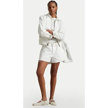 Pánské kraťasy Polo Ralph Lauren Džínové šortky 211964084001 Bílá Straight Fit 30