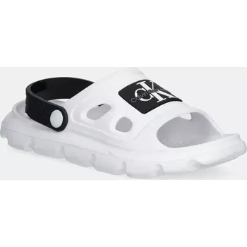 Chlapecké pantofle Dětské pantofle Calvin Klein Jeans bílá barva, V1X2-83025 V1X2.83025.30.35 00X, EUR 30/31