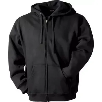 pracovní mikina Lambeste pánská mikina na zip s kapucí černá - L