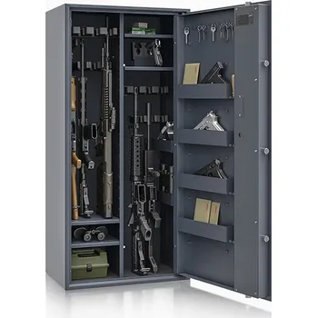 Trezor ISS Skříň na zbraně SIEGEN MAX KOMBI 500081.54 EL, grafitově šedá